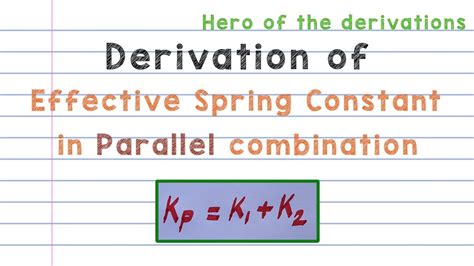 Image result for Series and Parallel Spring Constant