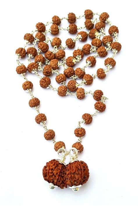 RAM RATAN KENDRA Shri Gaurishankar Rudraksha in Silver Bead Mala & Lab ...
