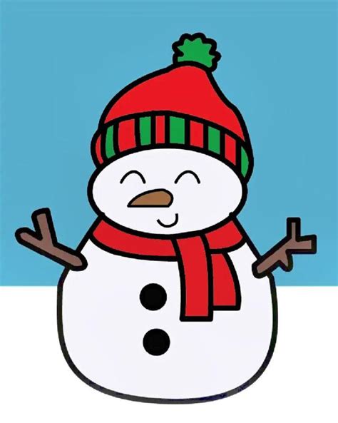 Image result for Snowman Drawing