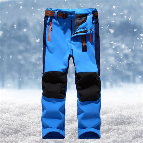gljltg Kids Boys Girls Youth Waterproof Hiking Ski Snow Pants Elastic ...
