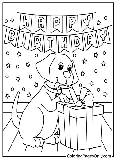 Colouring Pages Birthday