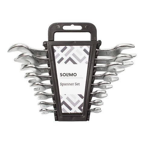 Amazon Brand - Solimo Carbon Steel Double Ended Open Jaw Spanner Set ...