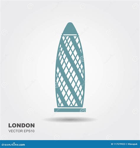 Gherkin Building . the City of London, England, UK. Stock Vector - Illustration of britain ...