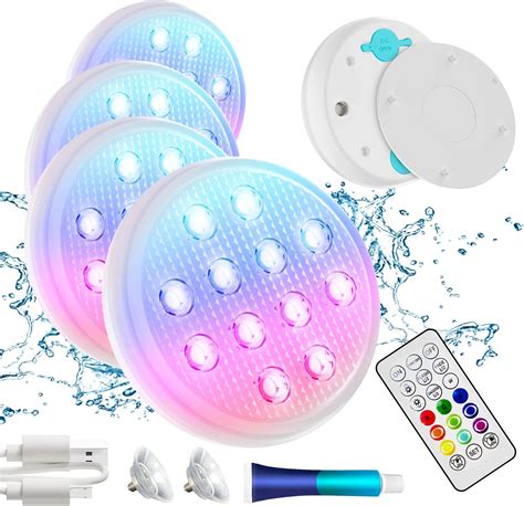 Amazon.com: Tujoe Remote Control LED Pool Lights for Above Ground Pools ...