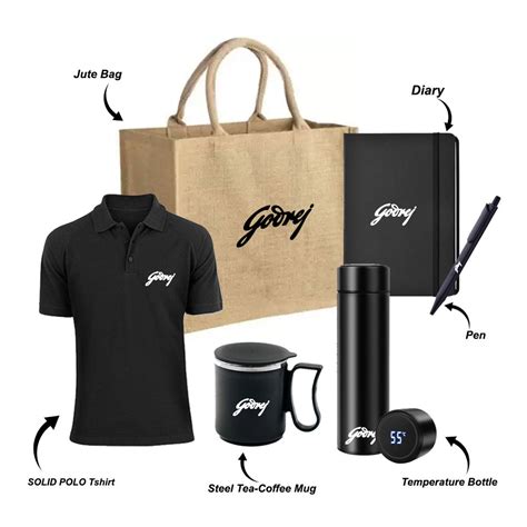 Jute Bag with Solid Polo T-shirt, Diary, Pen, Temperature Bottle ...