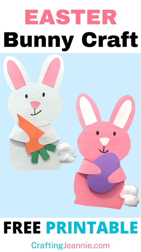 Easter Bunny Craft (Free Template) - Crafting Jeannie