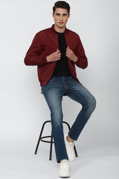 Buy Men Maroon Solid Casual Jacket Online - 767453 | Peter England