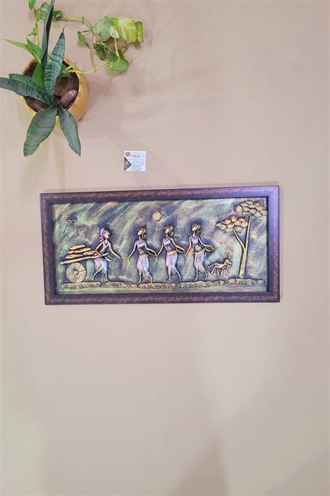 Mural Art Frame Metallic Craft Indian Handicrafts tribal art Home ...