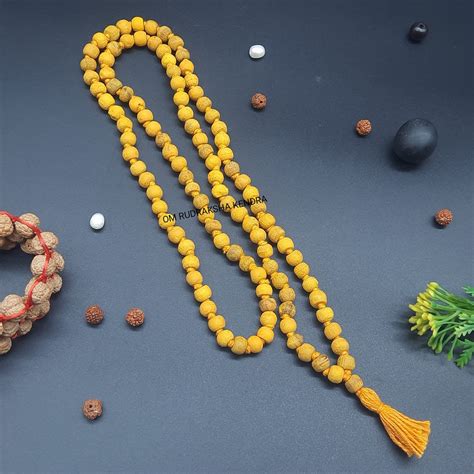 Haldi Mala 108+1 Beads 7–8mm for Japa, Prosperity, Marriage Rituals ...