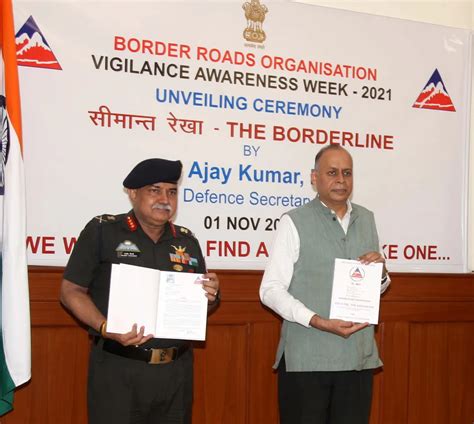Defence Secretary Dr Ajay Kumar Unveils BRO Manual on Vigilance ...