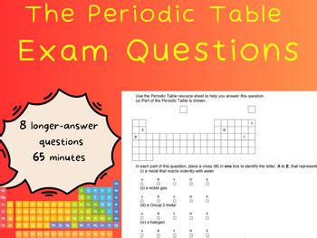 Image result for Exam Periodic Table