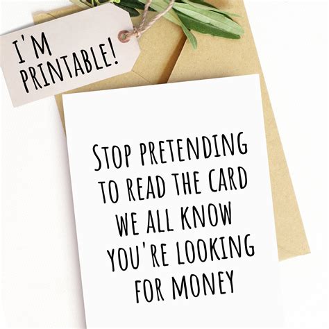 Printable Birthday Card Funny Card for Teen Teenage Boy or - Etsy.de