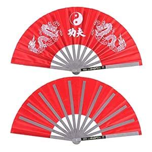 Buy Easyinsmile Stainless Steel Kung Fu Fighting Fan Tai chi Fan ...