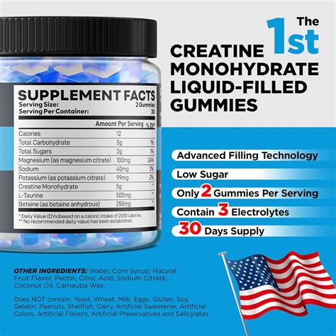 Yutiny Creatine Monohydrate Filled Gummies, 5g Creatine India | Ubuy
