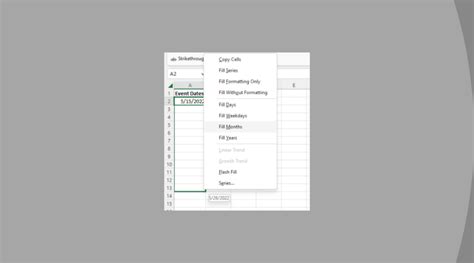 Image result for Excel AutoFill Dates
