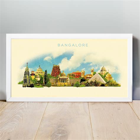 Buy Watercolor Bangalore City Illustration, Bangalore Artwork ...