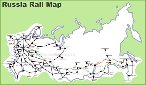 Russian Railway Map