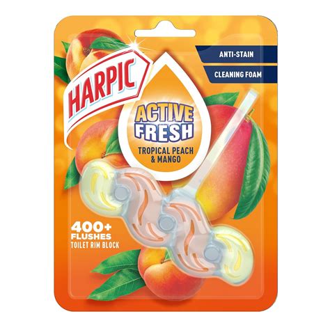 Harpic Active Fresh Tropical Peach & Mango Toilet Blocks 35g : Amazon ...