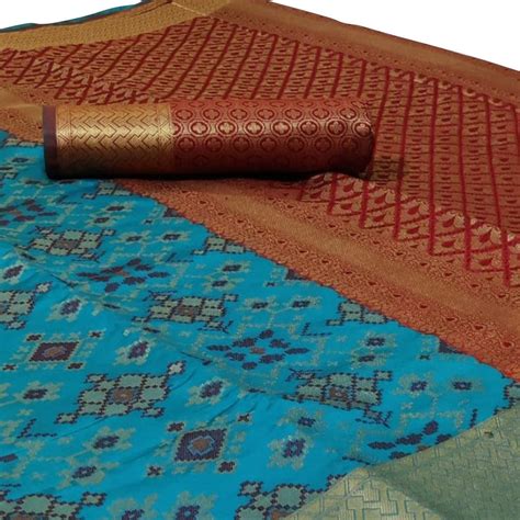 Exotic Blue Colored Festive Wear Woven Silk Saree