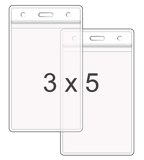 Waterproof Name Badge Holder Large Size Fit 3x5 Insert 50 | Desertcart ...