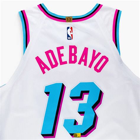 Bam Adebayo Game-Used Miami HEAT "Original Vice" City Edition Jersey ...