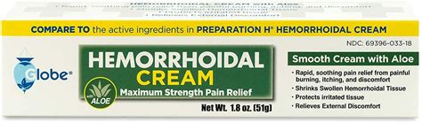 Buy Globe Hemorrhoidal Cream, Phenylephrine HCl, Pramoxine with Aloe ...