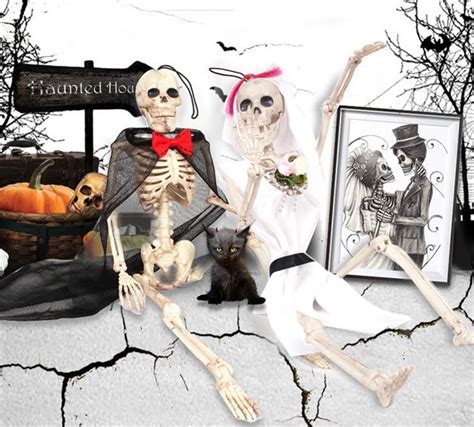 Buy Liliz Halloween Skull Bones Size Scary Human Skeleton Halloween ...