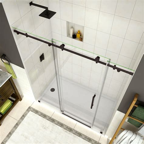 Aston SDR984EZ-CH-72-10 76 x 72 x 3.1 in. Coraline Frameless Sliding ...