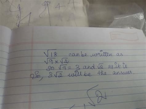 Root 18 = 3 root 2. How ? - Brainly.in