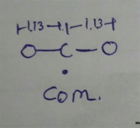 The distance between the centres of carbon and oxygen atoms in a carbon ...