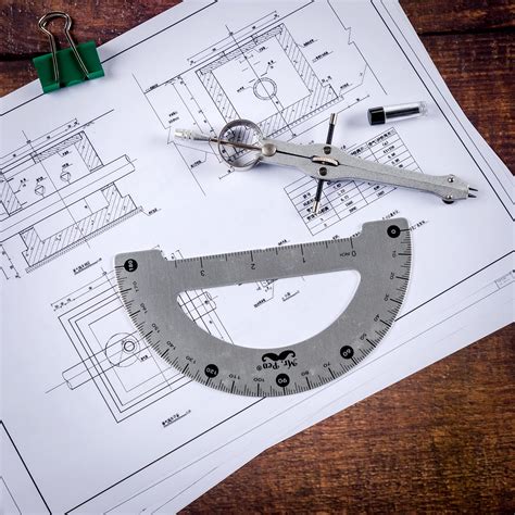 Mr Pen Metal Protractor And Convertible Compass Set Protractor Compass ...