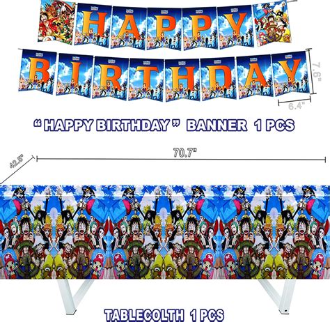 Buy Anime One Piece Birthday Party Supplies, One Piece Birthday ...
