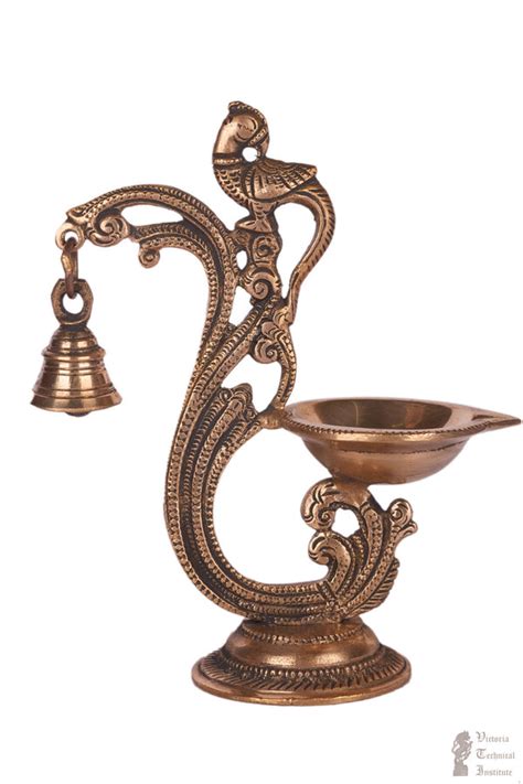 Brass Parrot Designed Diya with Bell – VTI HERITAGE