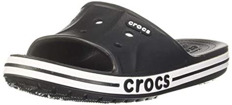 Buy crocs Unisex Adult Bayaband Slide Black/White Slipper-4 Men/ 5 UK ...