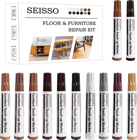 SEISSO New Upgrade 12 Colors Furniture Markers Touch Up Pen, Laminate ...