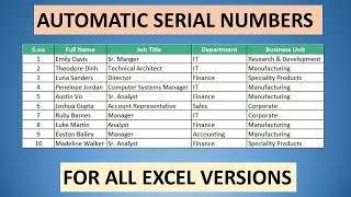 Image result for How to Create Serial Numbers in Excel