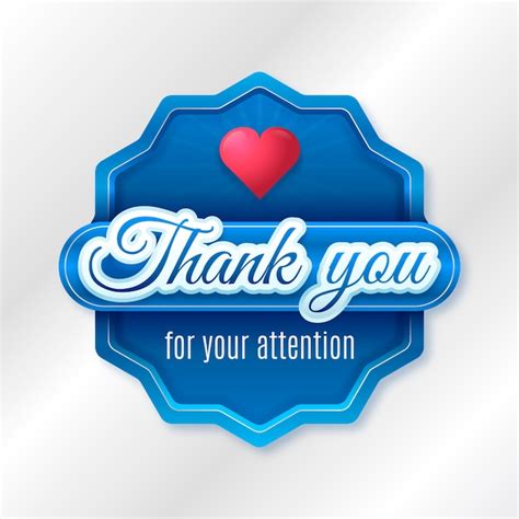 Thank you for your attention sign deesign | Free Vector