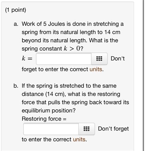 Image result for Joules with Spring Constant