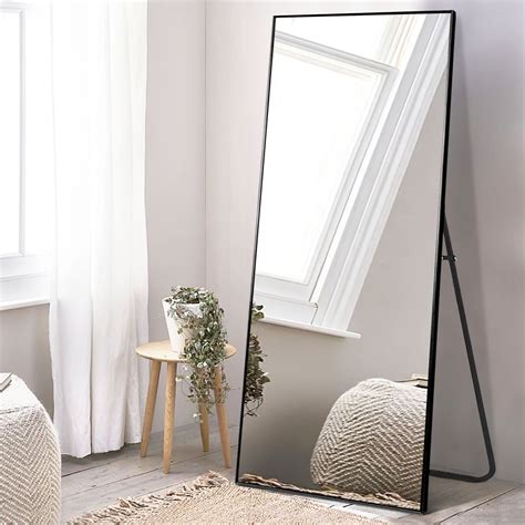 22" x 64" Black Floor Mirror Full Length Mirror Standing Mirror for ...