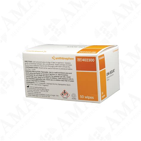 Smith & Nephew Uni Solve Adhesive Remover Wipe
