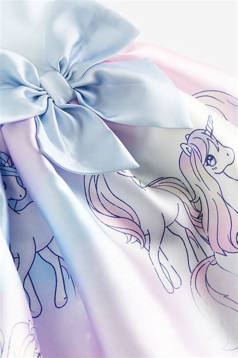 Flared-skirt Dress - Light blue/unicorns - Kids | H&M PH