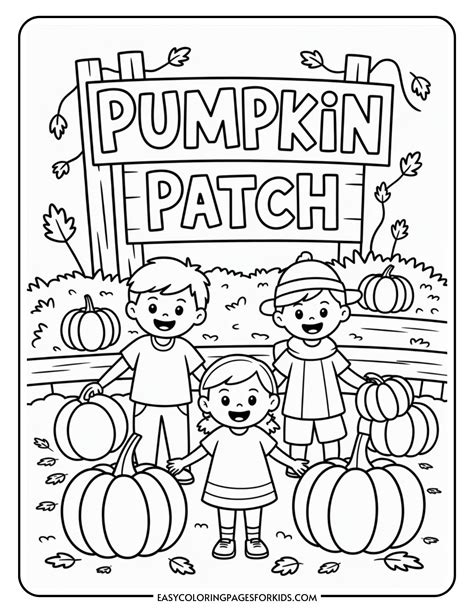 The Best Pumpkin Patch Coloring Pages (5 Printables) - Easy Coloring ...