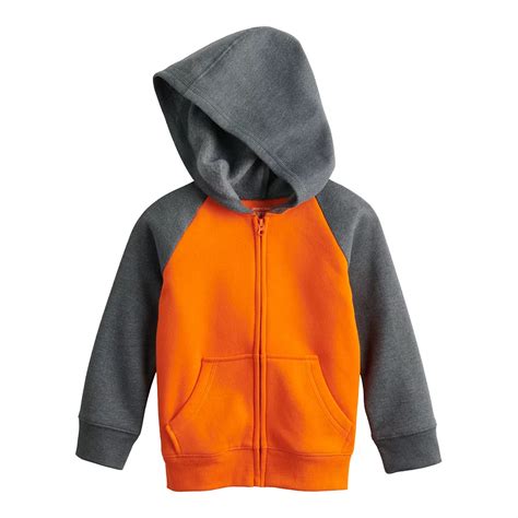 Toddler Boy Jumping Beans® Fleece Full Zip Raglan Hoodie