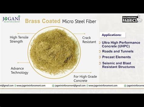 JOGANI BRASS COATED MICROSTEEL FIBER - JOGANI Brass Coated Steel Fiber ...