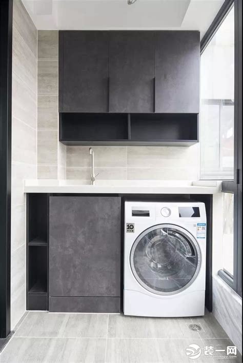 不锈钢洗衣机柜子阳台组合带搓板石英石水槽小户型一体落地式伴侣