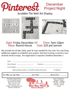 Fillable Online HTS Craft StudioDIY Wall Scrabble Tiles Kit (5.5 x 5.5 ...