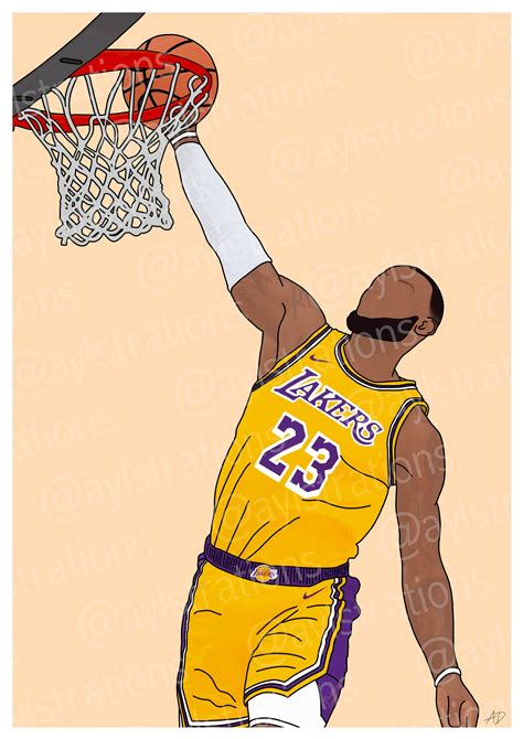 Lebron James Drawings Dunking
