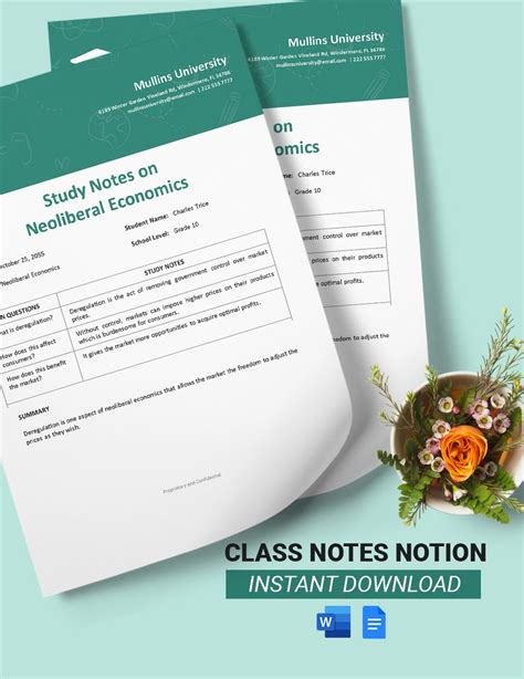 Rezultat imagine pentru Lecture Notes Notion Template