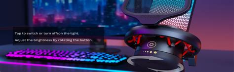 TONOR TC310+ RGB Condenser Mic with Boom Arm Quick Mute, RGB Lighting ...