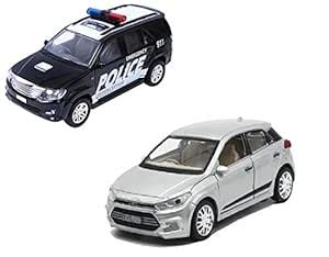 Amisha Gift Gallery® Car Toy I20 with Interceptor Police Car Toy for ...
